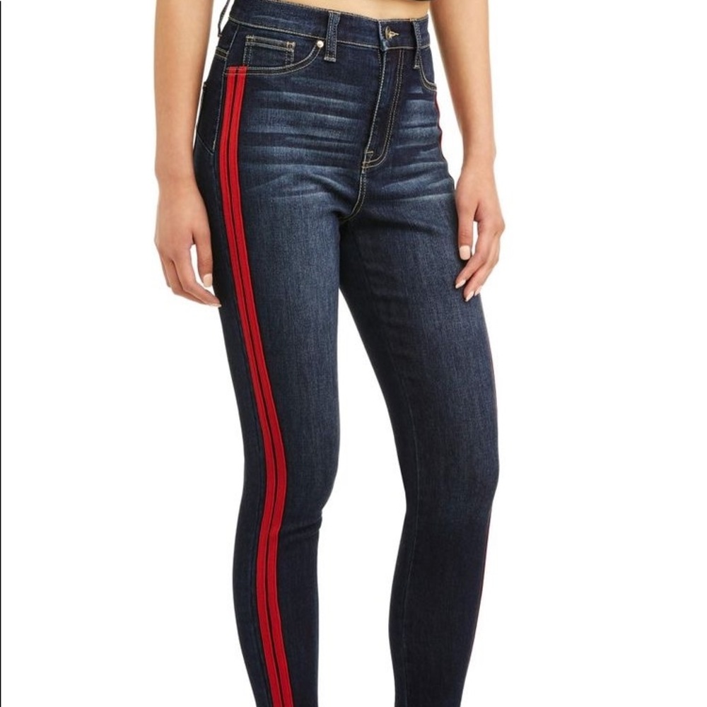NWT NOBO High Rise Tuxedo Stripe Skinny Jean 7